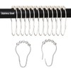 Stainless Steel Shower Curtain Hooks Rustproof Decorative Shower Curtain Rings
