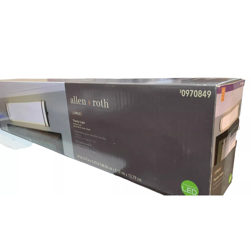 allen + roth, "Lorelei" 24in Bronze LED Vanity Light |