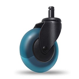 NAKOTU Office Chair Wheels - 95% Universal Fit Caster-Office Replacement Chair Wheels - Roller Blade Style Desk Chair Wheels for All Floors, Noise Free - Heavy Duty Blue Glowing at Night
