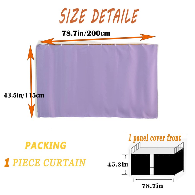 Navhao Dorm Home Solid Thicken Bunk Blackout Bed Curtains Cloth