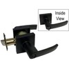 Black Finish Square Straight Corner Plate Entry Entrance Handle Levers