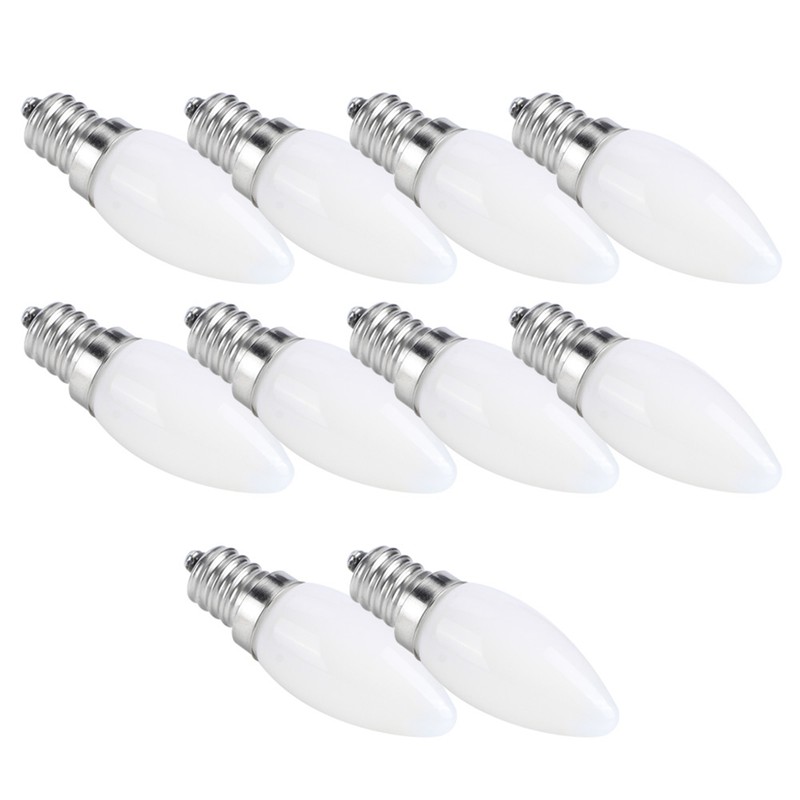 10pcs E12 LED Bulb 1.5W Warm White Lamp for Chandelier