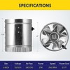 iPower 6 Inch Inline Booster Duct Fan with Speed Controller,