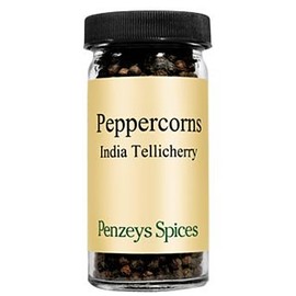 Whole Tellicherry Indian Black Peppercorns By Penzeys Spices 2.2 oz 1/2 cup jar (Pack of 1)