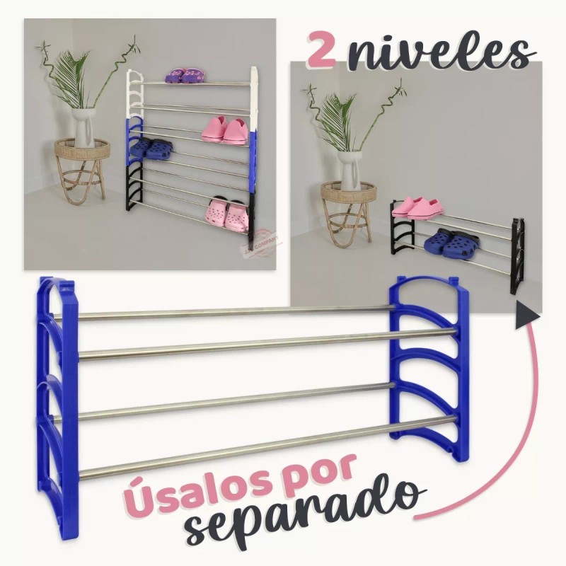 J.H. Company Zapatera Organizador Armable 18 Pares Decoracion Hogar 9919