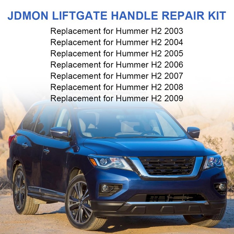 JDMON Replacement for Tailgate Liftgate Handle Exterior Textured Lever Hummer