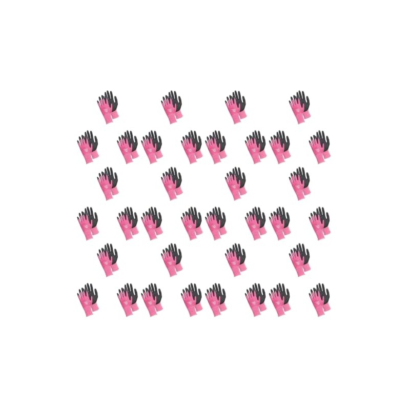 Uniworld NSWG-310P Natural Rubber Back Sewn Gloves, Pink, S