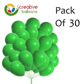 Green Balloons - 5 Inch Small Decorative Latex Balloons for Romantic Parties & Celebrations - Pack of 30