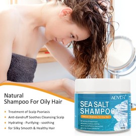 Sea Salt Shampoo, Anti-Dandruff Shampoo, Itchy Scalp Shampoo, Sea Salt Hair Treatment Shampoo for Scalp Itchy Scalp and Dandruff, 240 ml