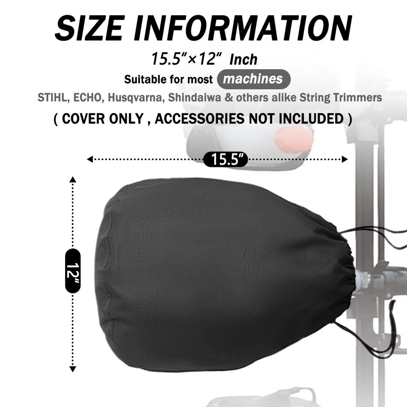 Iceberg Elf Trimmer Engine Waterproof Cover, [4Pack] 12D x 15.6H