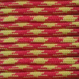 PARACORD PLANET 100 Feet Nylon 550lb Type III 7 Strand Paracord Red & Yellow