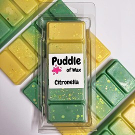 Puddle of Wax - Citronella Soy Wax Melt Snap Bar - 50g - Citrus Scent - Vegan Friendly - Made in the UK