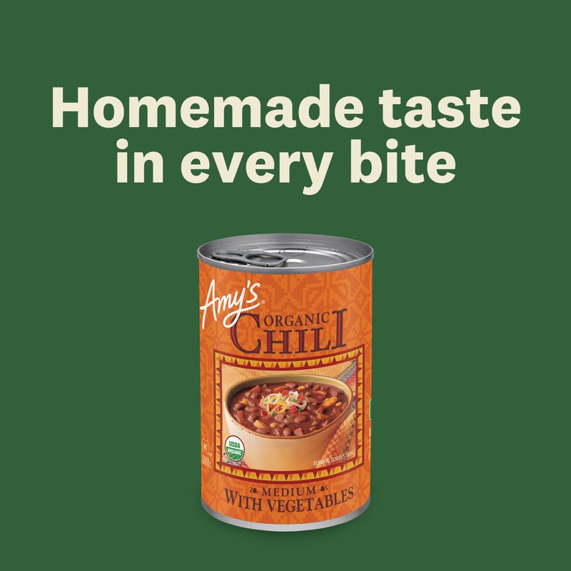 Amy's Chili with Vegetables, Medium Spice, Gluten Free & Organic