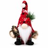 Christmas Gnome Plush Decor - Red Knitted Hat for Holiday