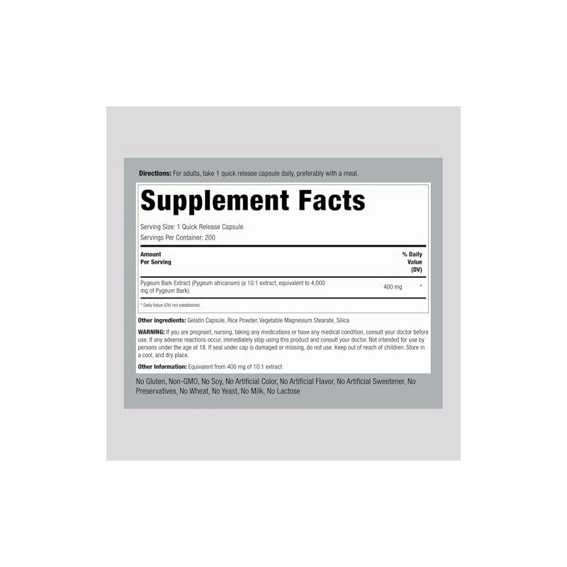 Extra strength pygeum 4000 mg 200 caps