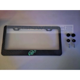 SIGNWERKZ Glowing GT Outline Carbon Fiber Printed Stainless Steel license Plate Frame