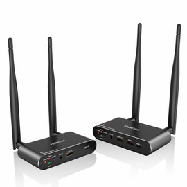 Wireless HDM Transmitter and Receiver 4K, JM200PRO 1000Ft/300m Wireless HDM Extender 5G Kit 4K@30 Hz, for Streaming Video Audio from Laptop,PC, Cable Box to HDTV Projector Monitor IR Support JM200PRO
