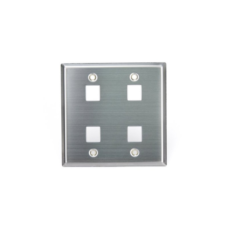 Leviton 4PORT DG QP WP, Stainless Steel, 43080-2S4