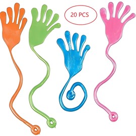 Tuko 20PCS Sticky Hands, Sticky Finger, Kids' Party Favor Sets， Fun Toys, Party Favors, Wacky Fun Stretchy Sticky Hands, Party Favors, Birthday Parties, Toys for Sensory Kids,20PCS