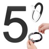 GLDonee Self-adhesive 5 Inch Acrylic House Numbers - Modern Black