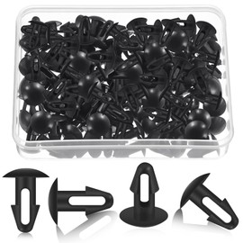 100 Pcs Strapping Rivets 15/64 Inch Hole Patio Strapping Fasteners for Patio Furniture Repair Webbing Lawn Chair Lounge Accessories, 0.66 x 0.48 Inch (Black)