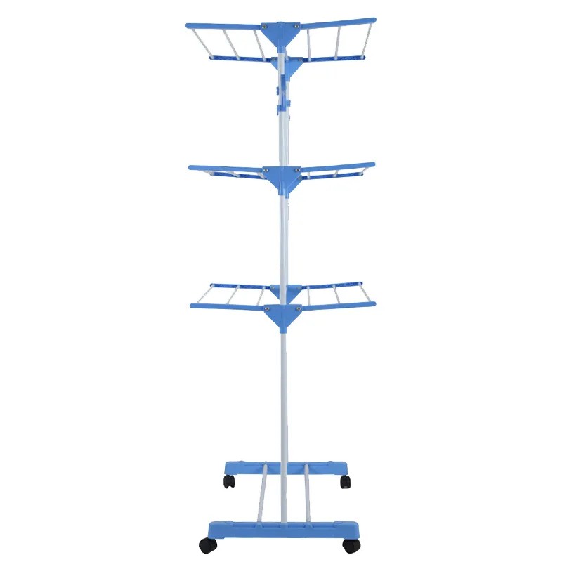 ping Multi Functional Foldable Rolling Clothe Drying Rack Clothing Metal