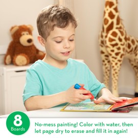 Melissa & Doug On The Go Water Wow! Reusable Water-Reveal Coloring Activity Pad – Sports - Party Favors, Stocking Stuffers, Travel Toys For Toddlers, Mess Free Coloring Books For Kids Ages 3+