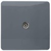 Trendi Artistic Modern Glossy Tactile TV Socket Warm Grey