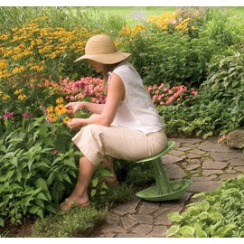 ROCKr Garden Stool with Seat Pad | Gardening Stool with Rocking Base for Yard and Garden | Light Weight Gardeners Chair Tool to Help Knees | Made in USA by Vertex Products | Model EX121