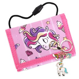 GADITIEK Children's Boys Wallet, Neck Pouch, Children's Purse with Key Ring, Football Gifts for Boys, Neck Pouch Boys for Birthday Gift, Unicorn, Sports