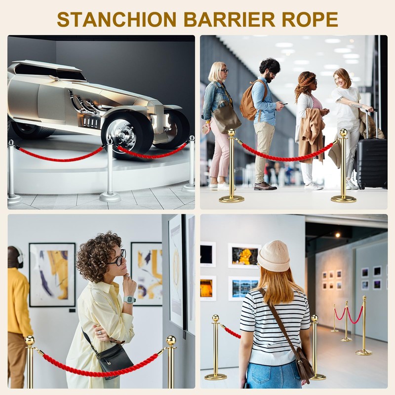 sourcing map Twisted Stanchion Rope 3.28 Ft/1 M, Barrier Rope