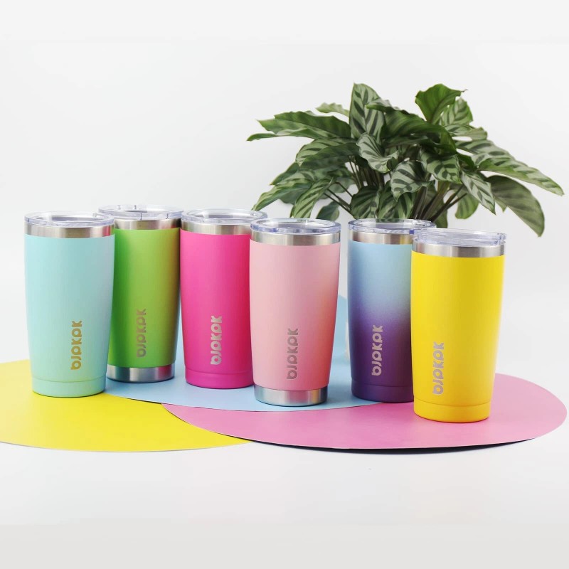 BJPKPK 20 oz Insulated Tumblers With Lid And Straw Stainless