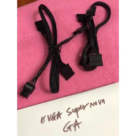 EVGA 2X eVGA 6 pin  to 3x SATA DRIVER POWER cable FOR EVGA SuperNOVA 550-850GA