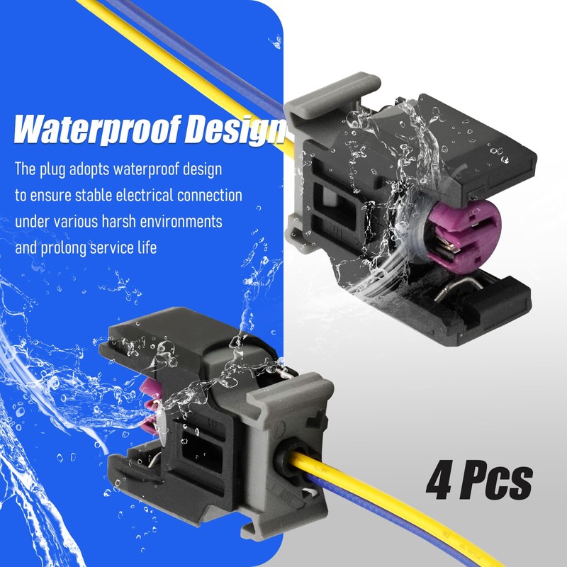 Ollanoos 4 Pcs 13816706 Diesel Injector Plug Electrical Connector, Replacement