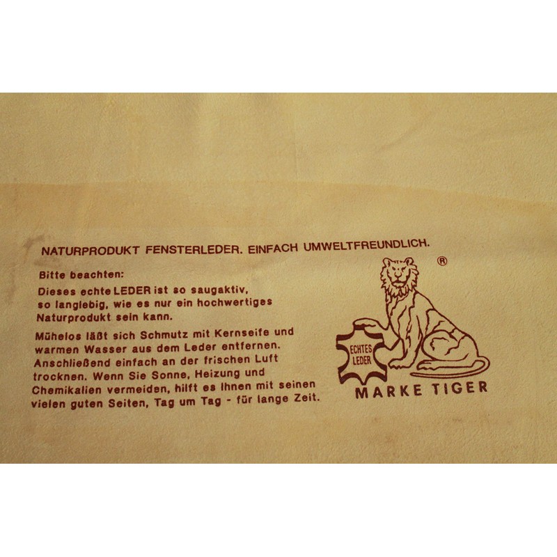 Reinigungszubehör Chamois Leather Car Leather Natural Approx. 36 x 55