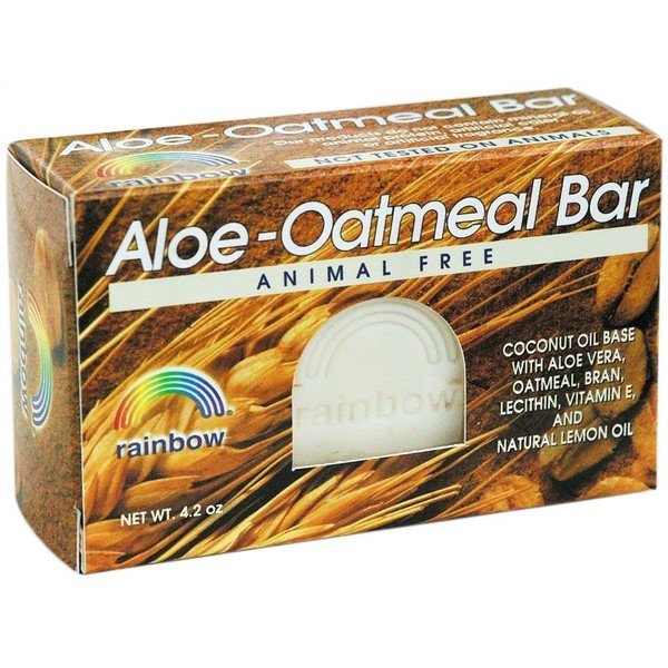 Rainbow Research Bar Soap, Aloe-Oatmeal - 4.2 Oz, ( Pack of 4)