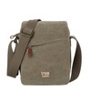 Troop London TRP0239 Classic Canvas Across Body Bag Khaki