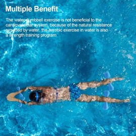 Mancuernas Acuáticas para Mujeres, Fitness Agua Aeróbica Ejercicio Foam Vidumbbells Resistencia a la piscina Sports Eva Foam Modumbbell Set Water Fitness Equipment