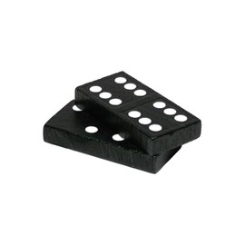 EAI Education Double-Six Dominoes: Wood: Black - Set of 28