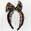 Framendino, 2 Pack Colorful Polka Dot Headband Bowknot Mesh Tulle