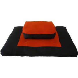 Venbytech for Orange Black Zabuton Zafu, Yoga Meditation Relaxation Cushions, Sitting, Seats