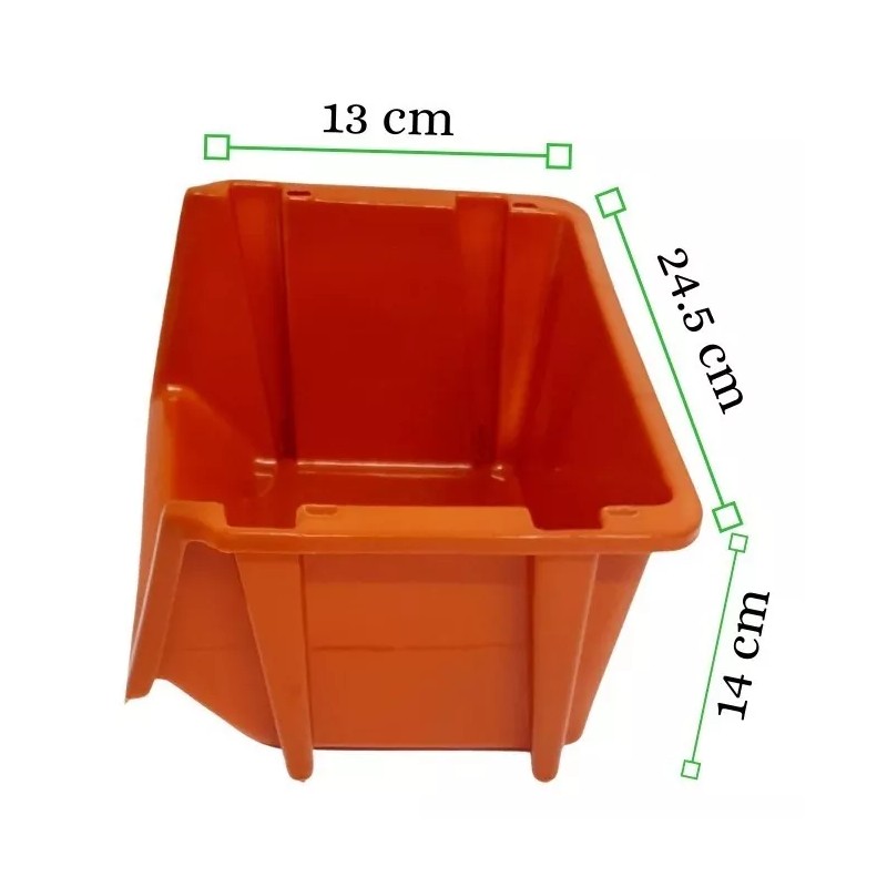 Macoll Gavetas Apilables Grandes Plástico (25x22x14 Cm) (42pzas)