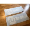 Malibu Boat 12” White Decals Vinyl High Quality New Stickers