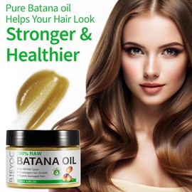 Raw Batana Oil for Hair Growth, 100% Pure Batana Oil from Honduras, Prevents Hair Loss, Repairs Damage, and Enhances Shine, Promotes Thicker, Healthier Hair for Men & Women, 2 Pack