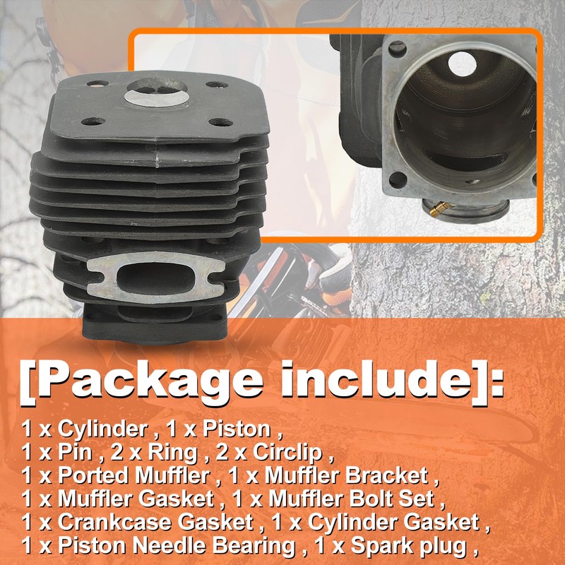 Mtanlo 58mm Cylinder Piston Kit For Husqvarna 395 395XP chainsaw