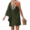 Women's Elegant One Shoulder Sexy Dresses Batwing Sleeve Solid Party