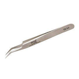 Vetus Tweezer Stainless Steel Non-magnetic Curved Pointed Tip Precision Eyelash Eyebrow Extensions Lashing Tool (5b-sa)