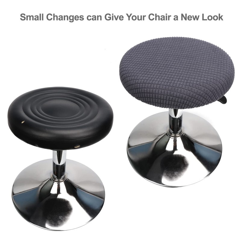 HuaLiSiJi Set of 2 Stool Covers Round Stool Cover Stretch