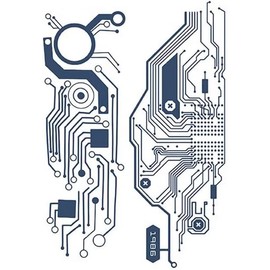 Pegatinas De Tatuaje A Base De Hierbas, Placa De Circuito De Robot Semipermanente, Pegatinas De Jugo Con Imagen Grande De Larga Duración