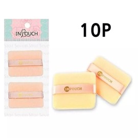 Huroking 후로킹사각퍼프 10P 퍼프 분첩 화장소품 퍼프 분첩 미용용품 미용도구 Flocked Square Puff 10P Puff Makeup Set Beauty Tool Makeup Puff